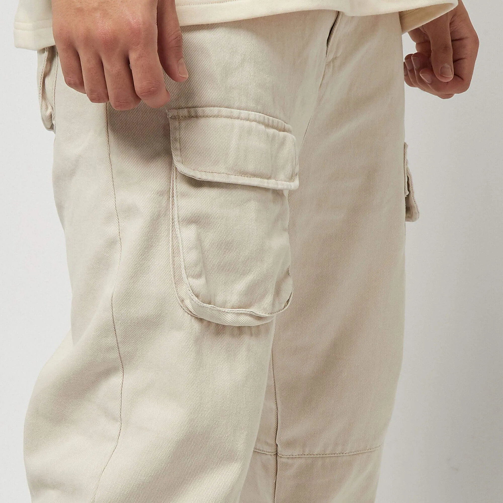 Nohavice Karl Kani KK OG Washed Cargo Pants sand oieskové