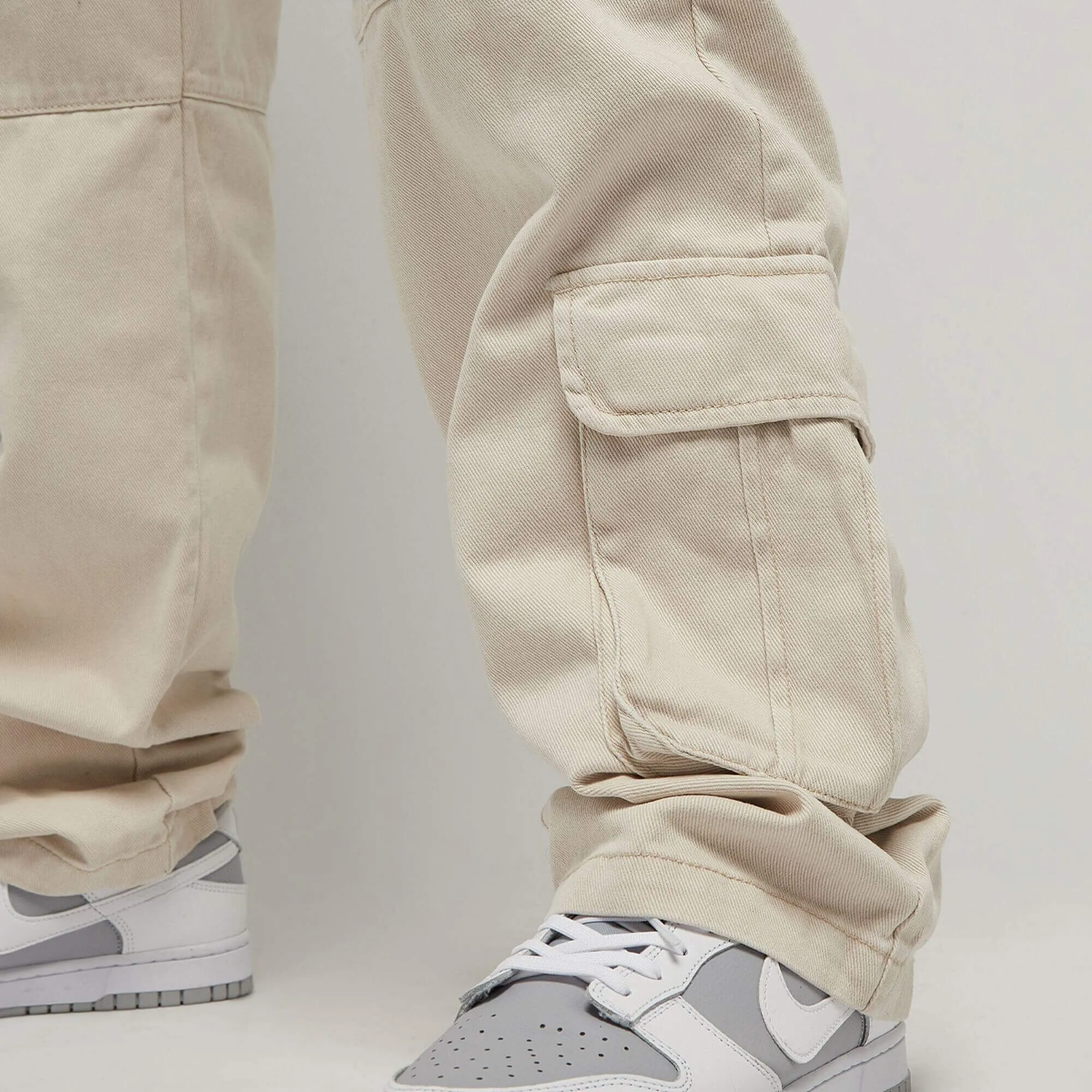 Nohavice Karl Kani KK OG Washed Cargo Pants sand oieskové