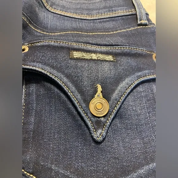 NWOT $205 Hudson Collin Midrise skinny supermodel dark wash jeans size 24