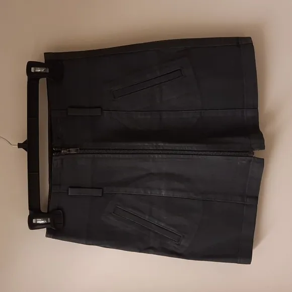 NWT, Carmar for LF Anne Gray Wax Coated Denim Skirt