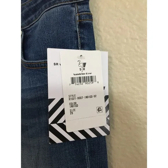 NWT Free People x Sandrine Rose Zipper Ankle Skinny Jeans Size 29