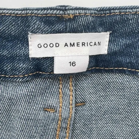 NWT Good American | Good Legs Cigarette Jean GLSPL67T-B842 |Blue 842 | Sz 16