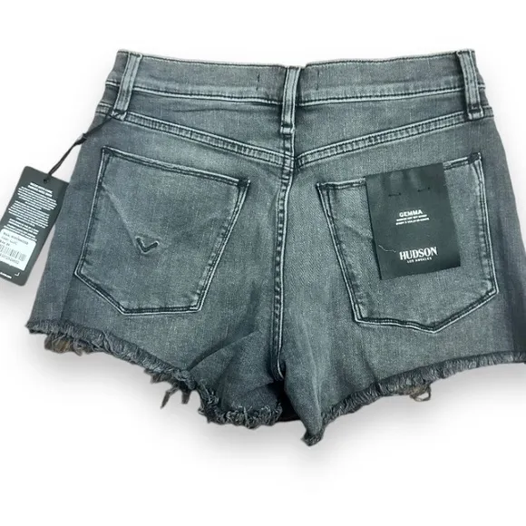 NWT HUDSON Jeans Gemma Mid-Rise Cutoffs Shorts in Lady Luck Lady Luck 24