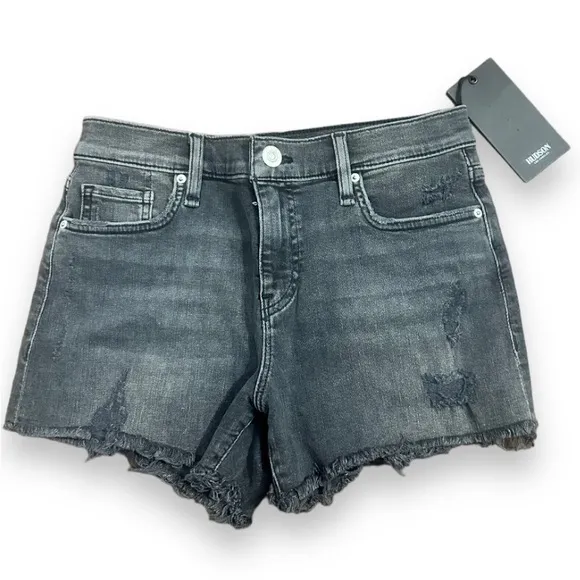 NWT HUDSON Jeans Gemma Mid-Rise Cutoffs Shorts in Lady Luck Lady Luck 24