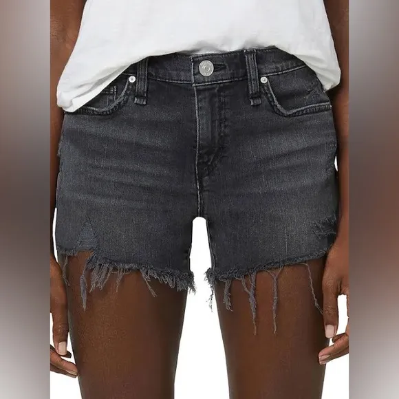NWT HUDSON Jeans Gemma Mid-Rise Cutoffs Shorts in Lady Luck Lady Luck 24