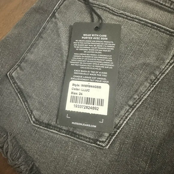 NWT HUDSON Jeans Gemma Mid-Rise Cutoffs Shorts in Lady Luck Lady Luck 24