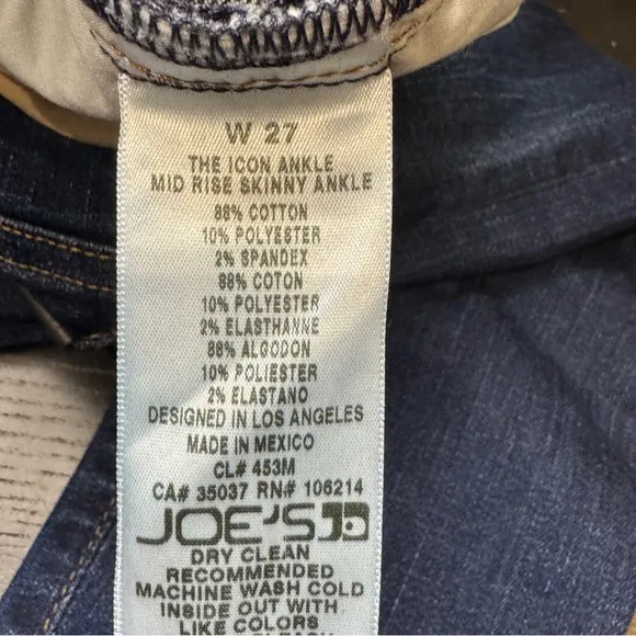NWT Joe’s Secret Belly The Icon Mid Rise Skinny Ankle Maternity Jeans