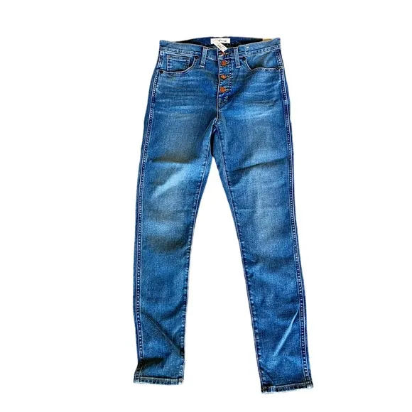 NWT Madewell Women's 10'' High Rise Skinny Button Front Jeans