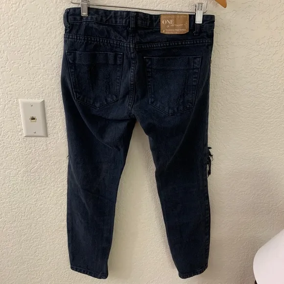 One Teaspoon Trashed Freebirds Distressed Jeans