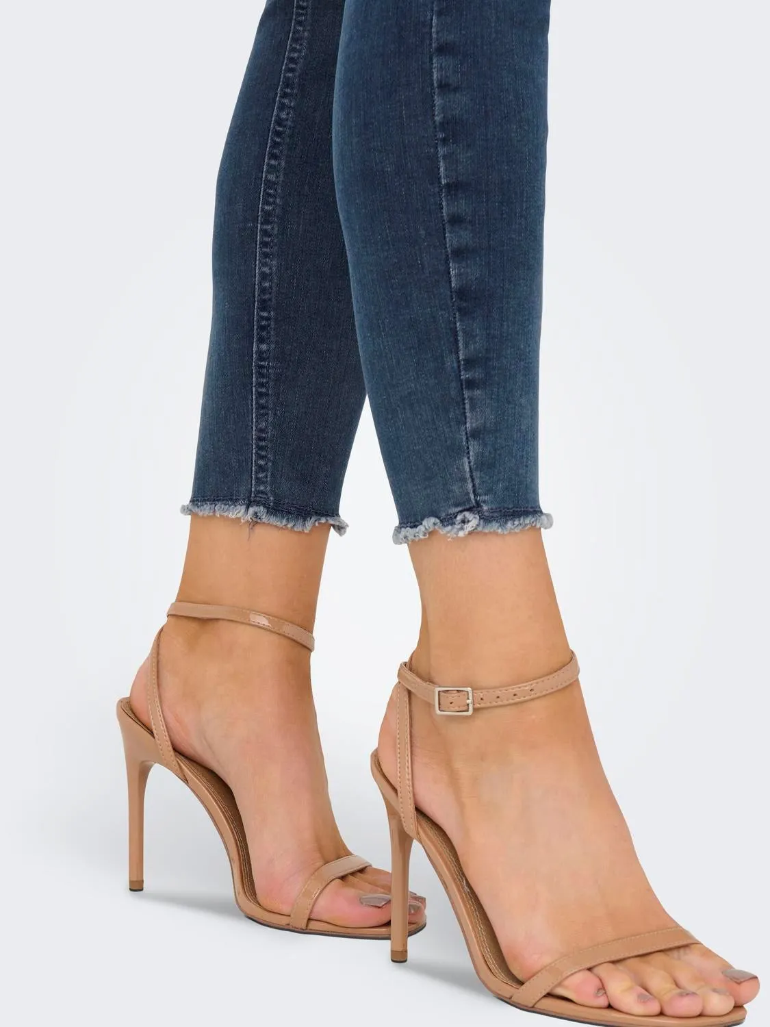 ONLY | Blush Life Mid Ankle Skinny Fit Jeans | Bluegreyde