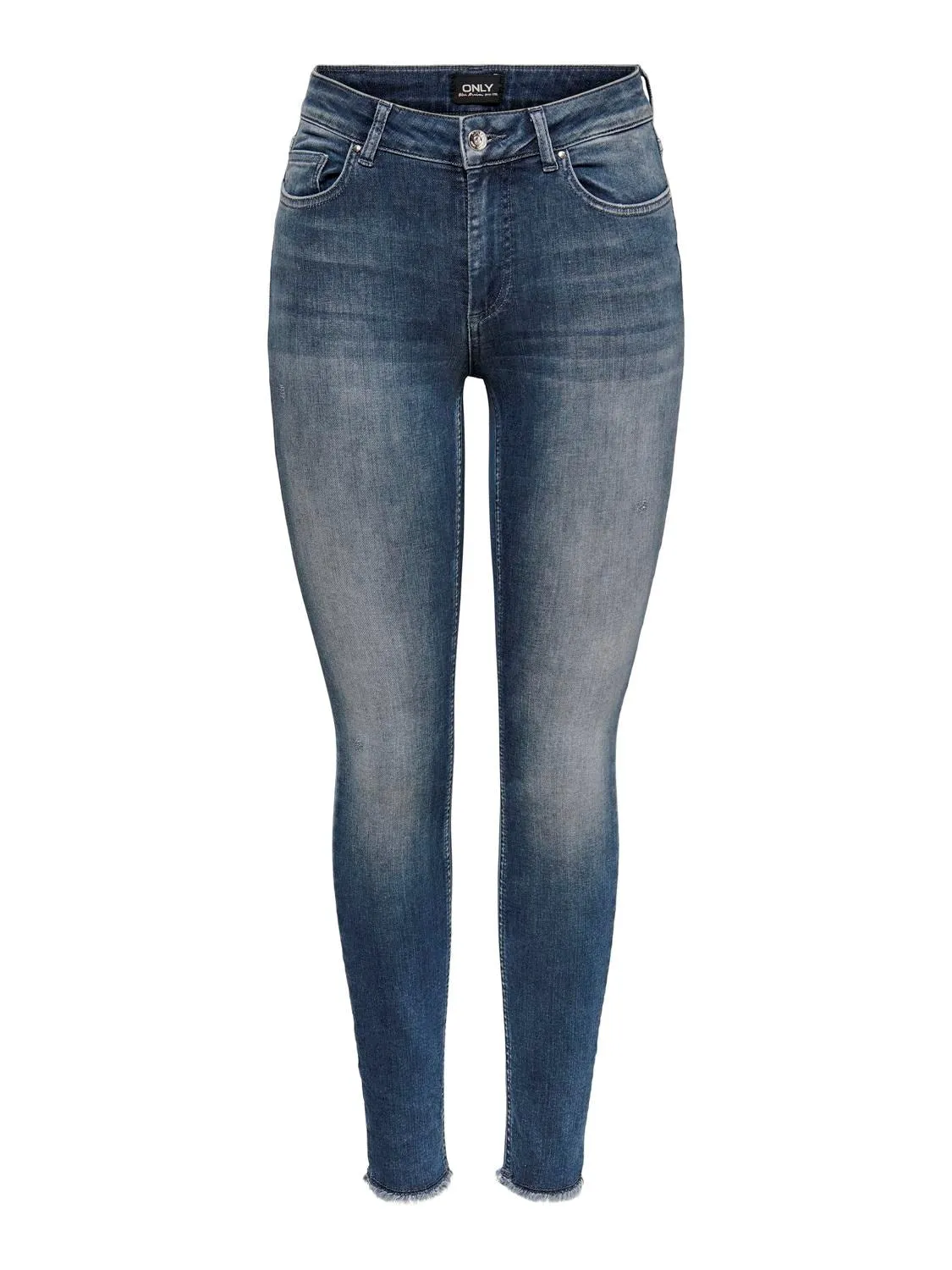 ONLY | Blush Life Mid Ankle Skinny Fit Jeans | Bluegreyde