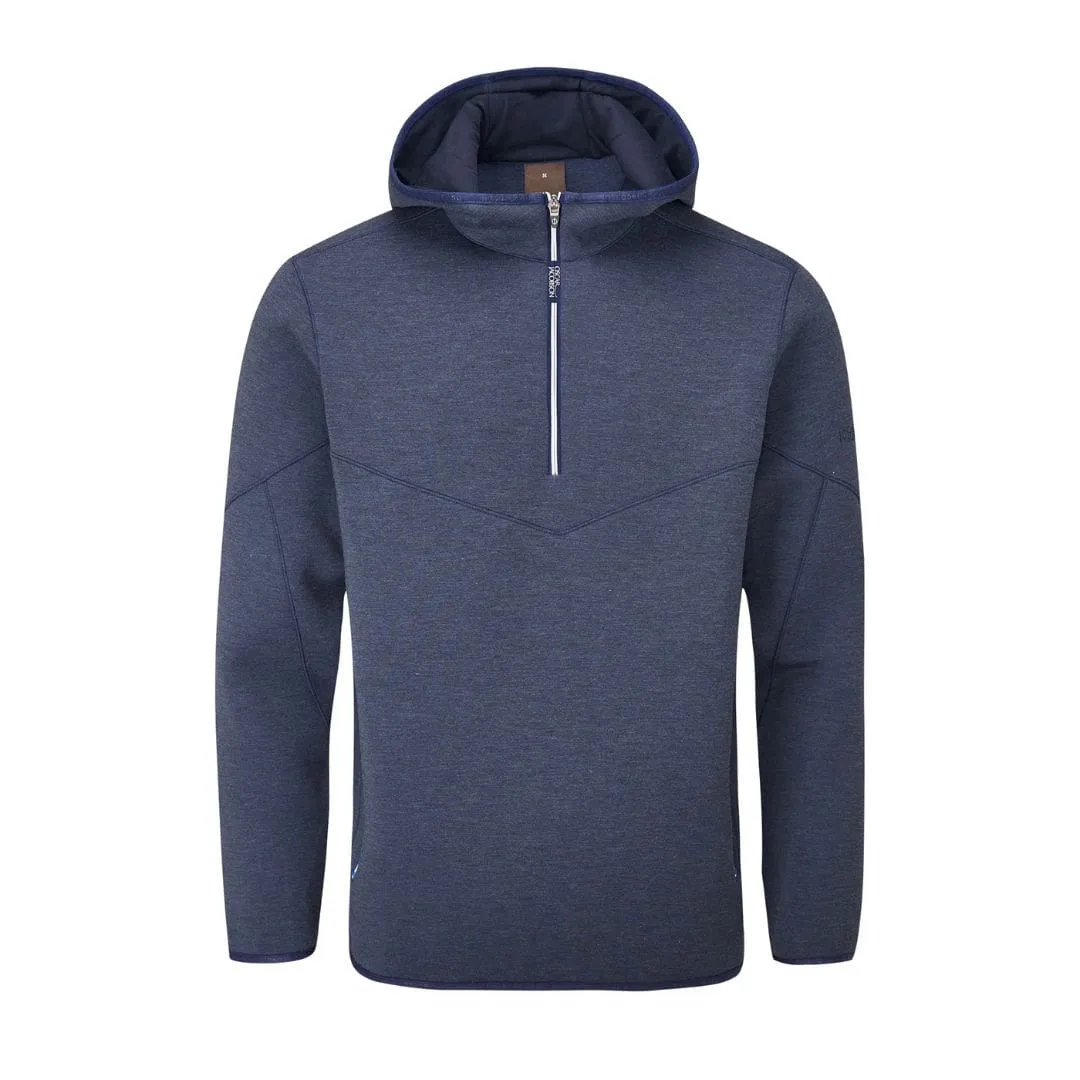 Oscar Jacobson Dayne Zip-Neck Golf Hoodie