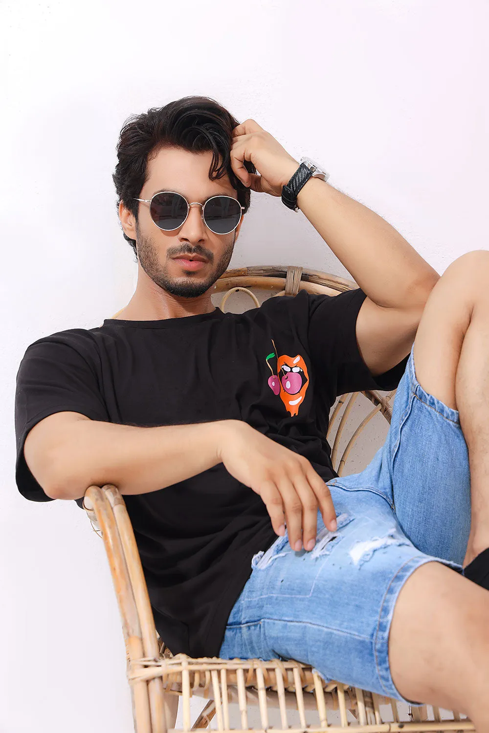 Oversized Cherry Print T-Shirt