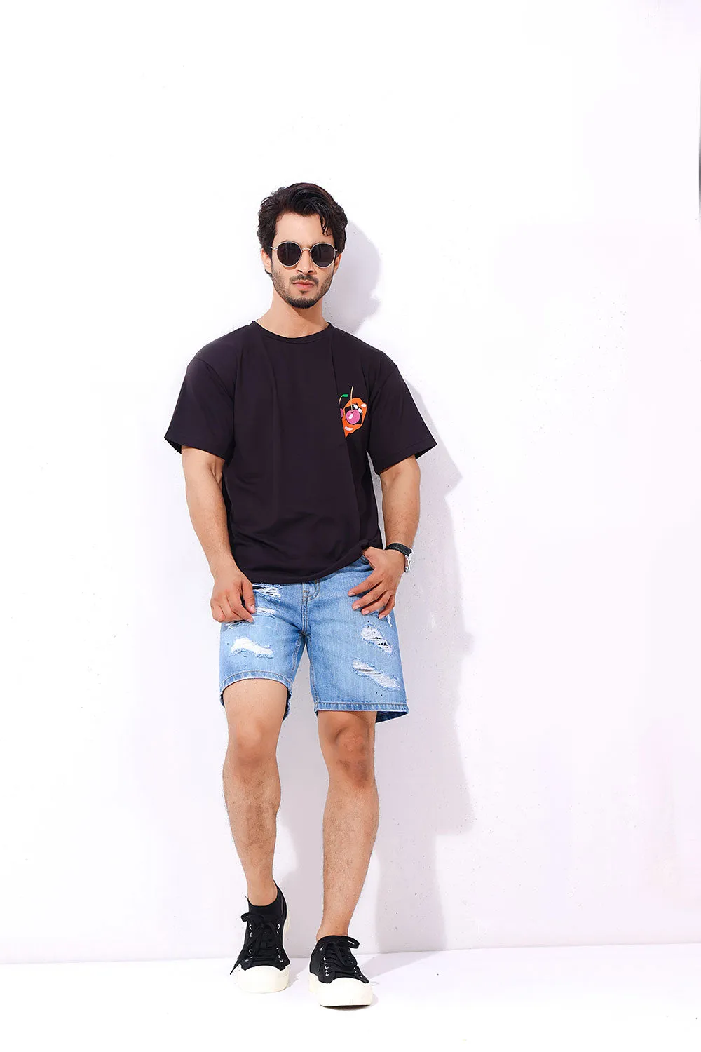 Oversized Cherry Print T-Shirt