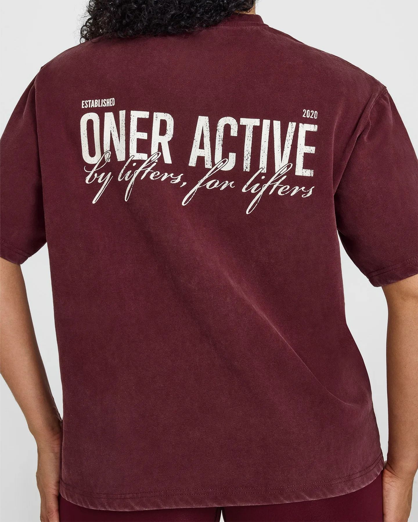 Oversized Graphic Washed T-Shirt | Rosewood