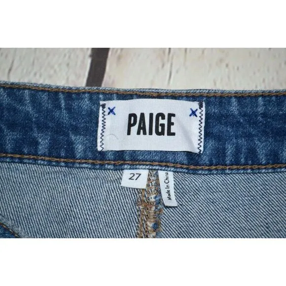 PAIGE Women's Sarah Longline Jeans Shorts SIZE 27 Distressed