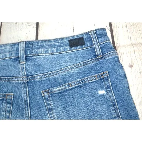 PAIGE Women's Sarah Longline Jeans Shorts SIZE 27 Distressed