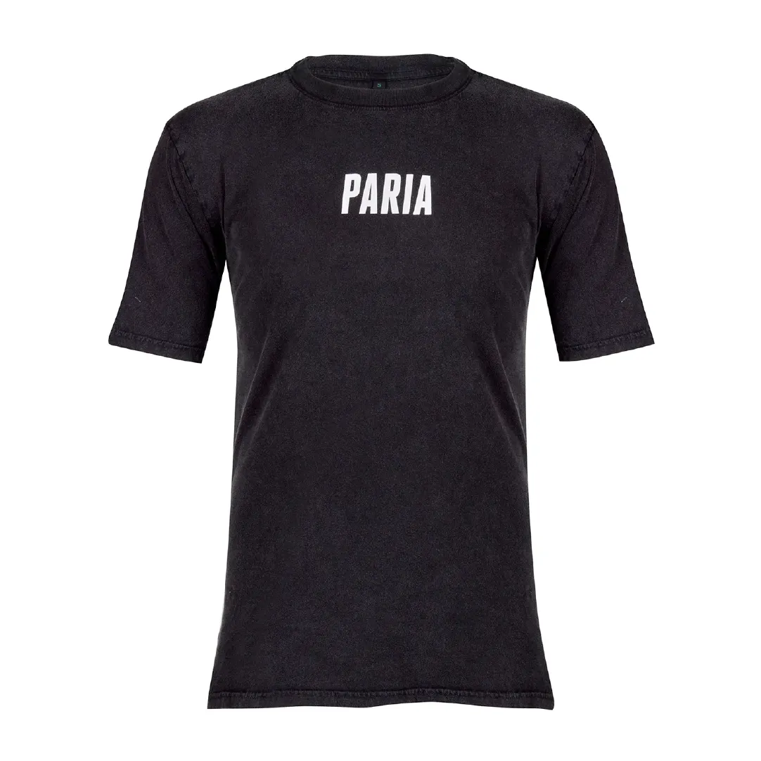 PARIA Raw Tee Stone Washed Black