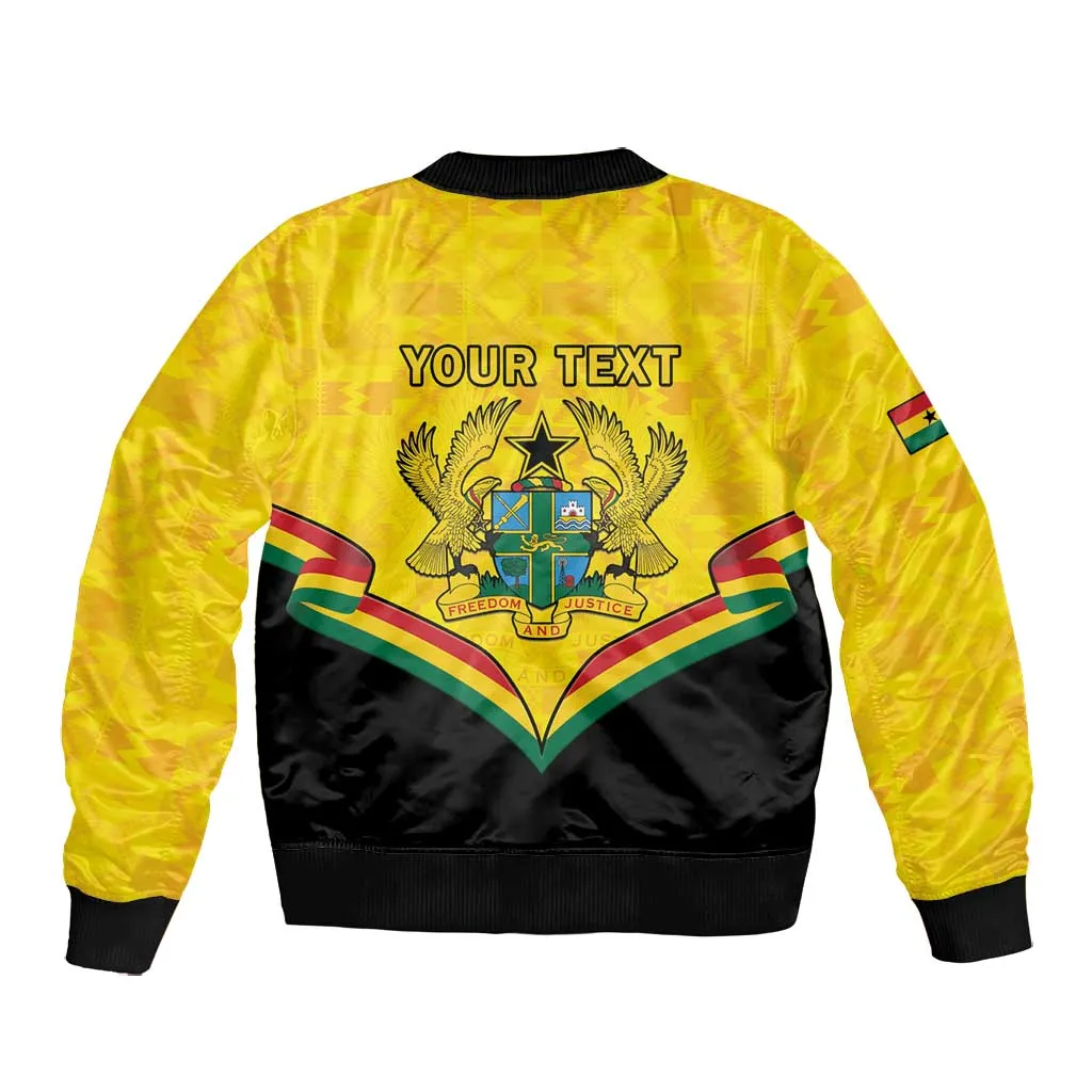 Personalised Afro Ghana Bomber Jacket 68th Anniversary Independence LT15