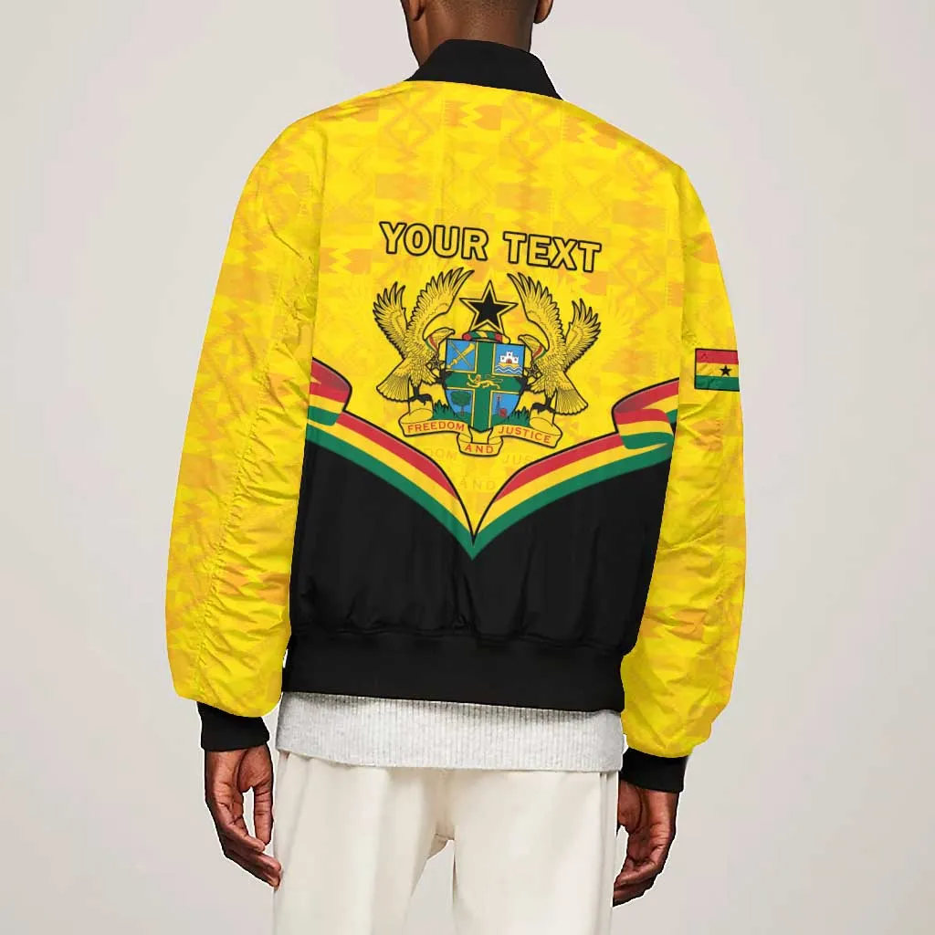 Personalised Afro Ghana Bomber Jacket 68th Anniversary Independence LT15