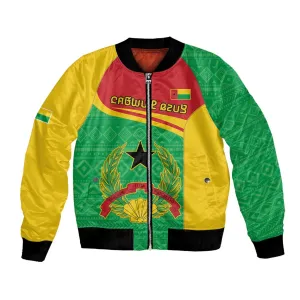 Personalised Afro Guinea Bissau Bomber Jacket Coat Of Arms Mix African Pattern LT15