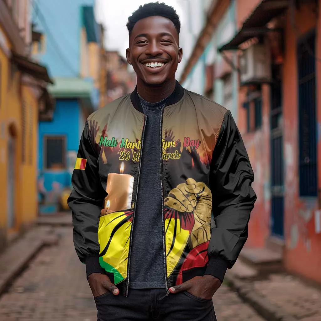 Personalised Proud Mali Martyrs Day In Memory Bomber Jacket LT15