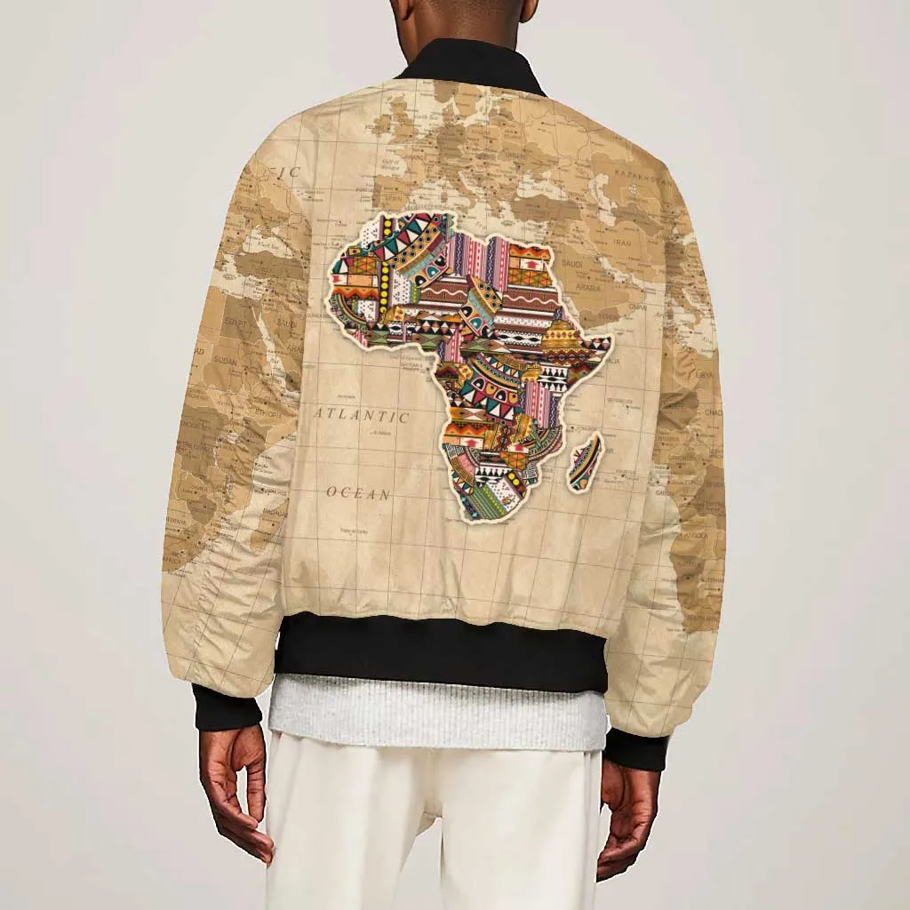 Personalized Africa On World Map Bomber Jacket DT02