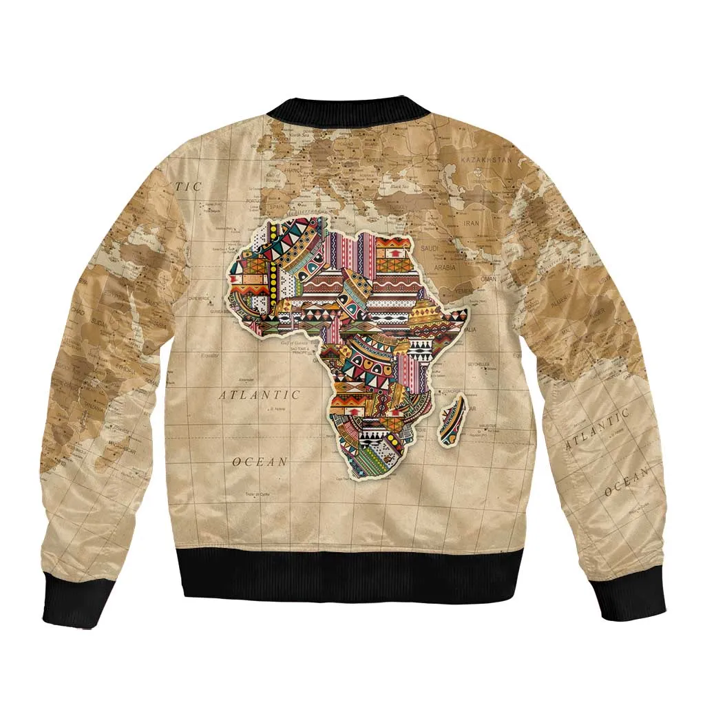 Personalized Africa On World Map Bomber Jacket DT02