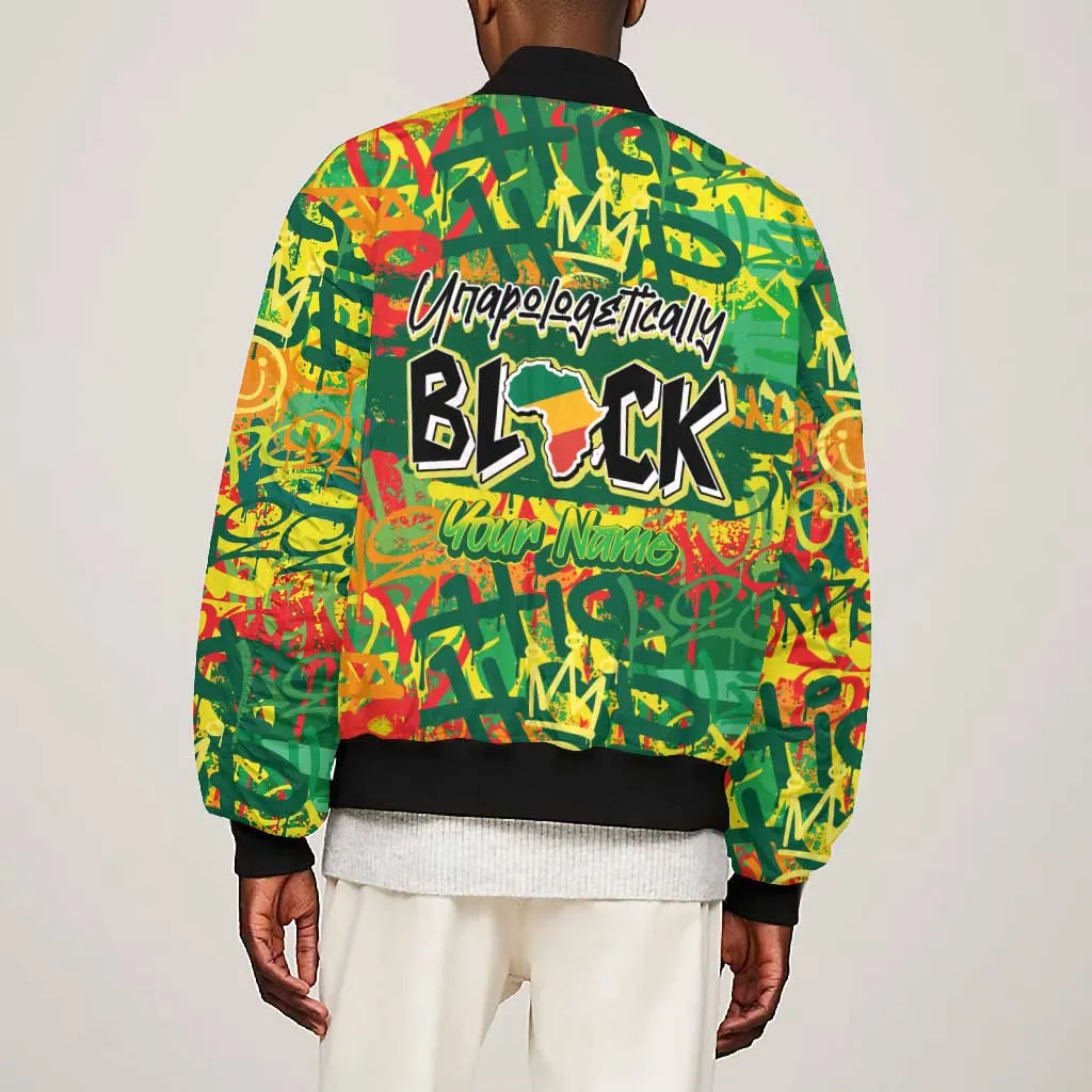 Personalized African Design Bomber Jacket - Unapologetically Black DT02