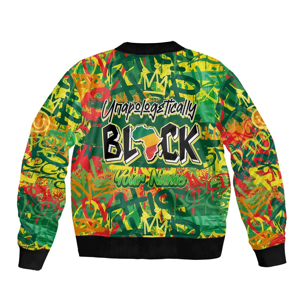 Personalized African Design Bomber Jacket - Unapologetically Black DT02