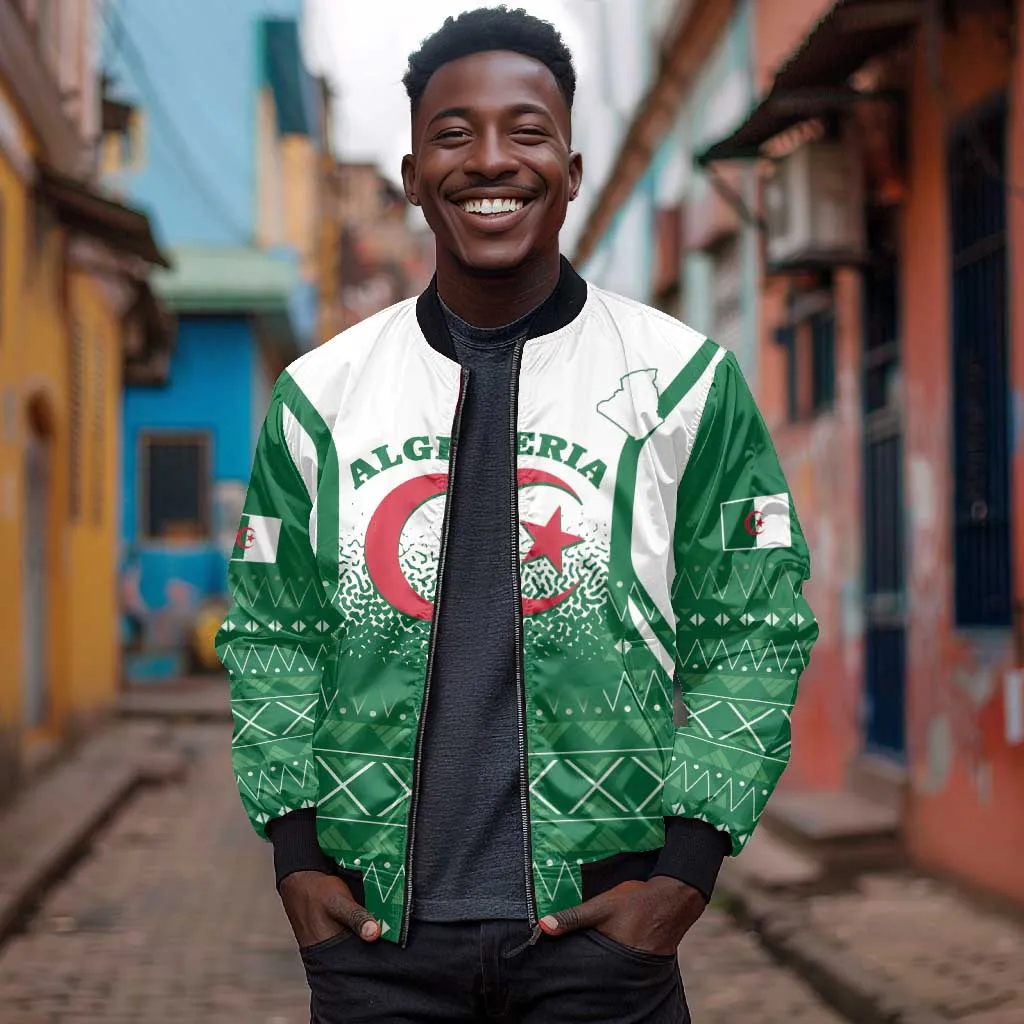 Personalized Afro Algeria Bomber Jacket Coat Of Arms African Pattern LT14