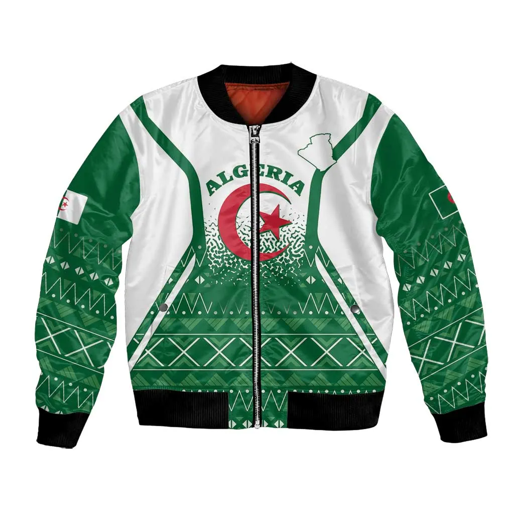 Personalized Afro Algeria Bomber Jacket Coat Of Arms African Pattern LT14