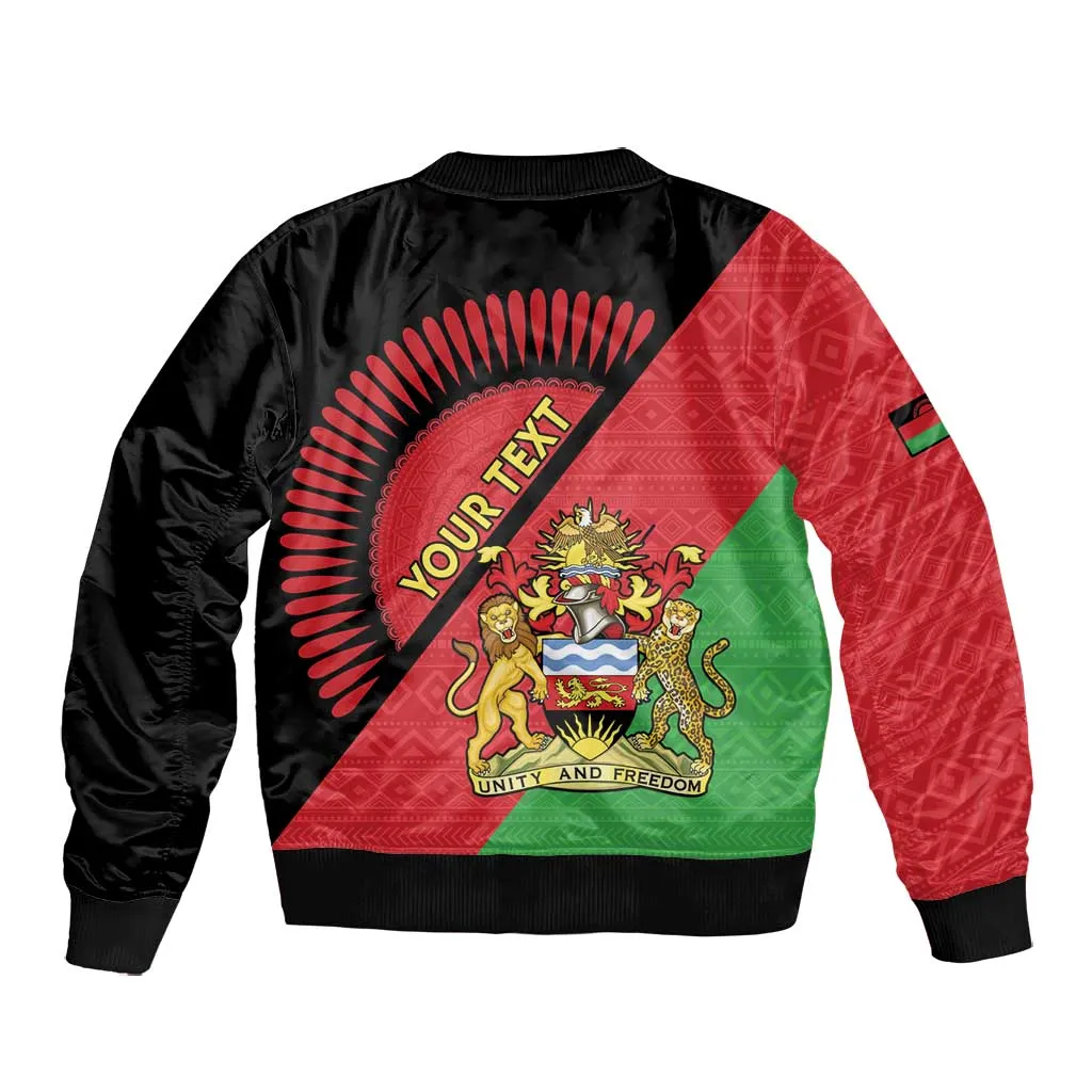 Personalized Afro Malawi Bomber Jacket Coat Of Arms - Southeastern Africa Pattern LT15