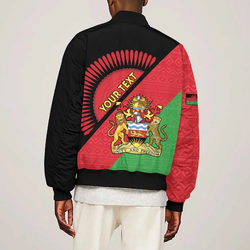 Personalized Afro Malawi Bomber Jacket Coat Of Arms - Southeastern Africa Pattern LT15