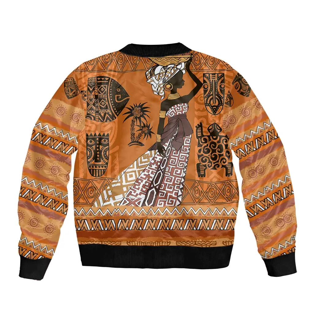 Personalized Beautiful Woman African Bomber Jacket DT02