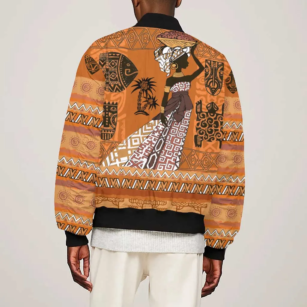 Personalized Beautiful Woman African Bomber Jacket DT02