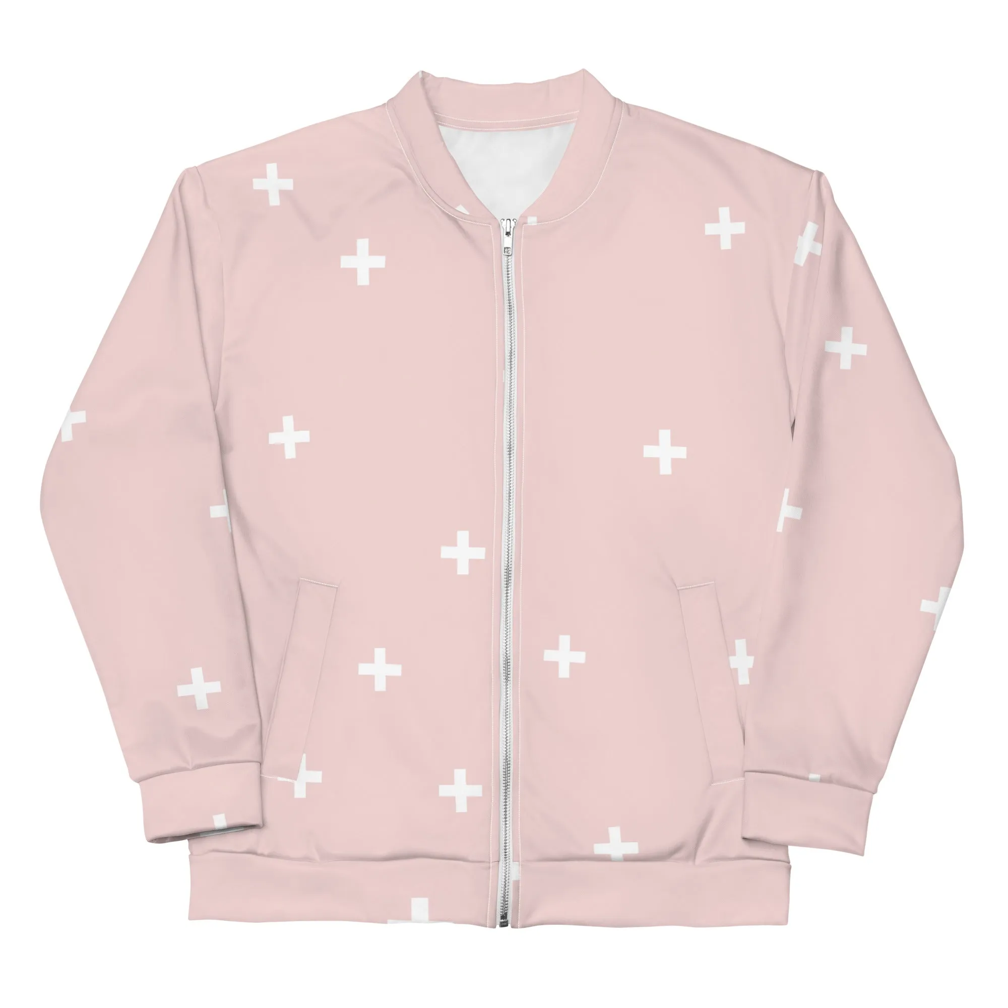 Pink Cross Pattern - Sustainably Made Jacket