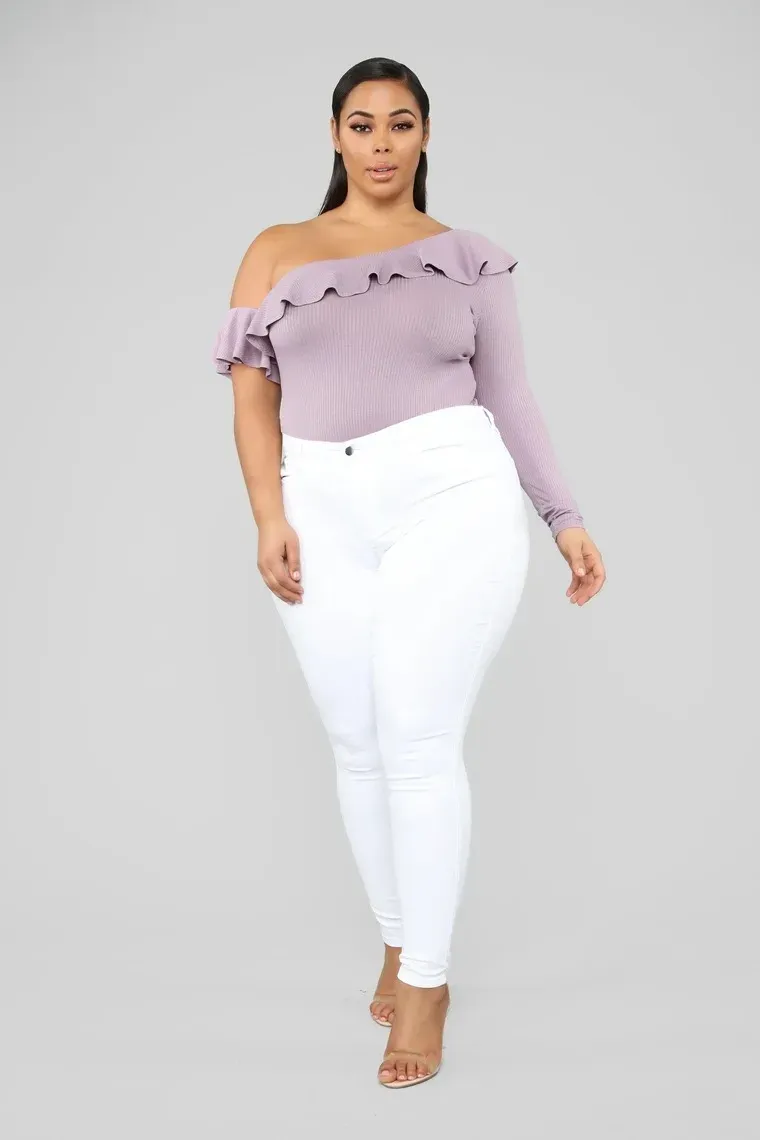Plus Size High Waist Denim Jeans