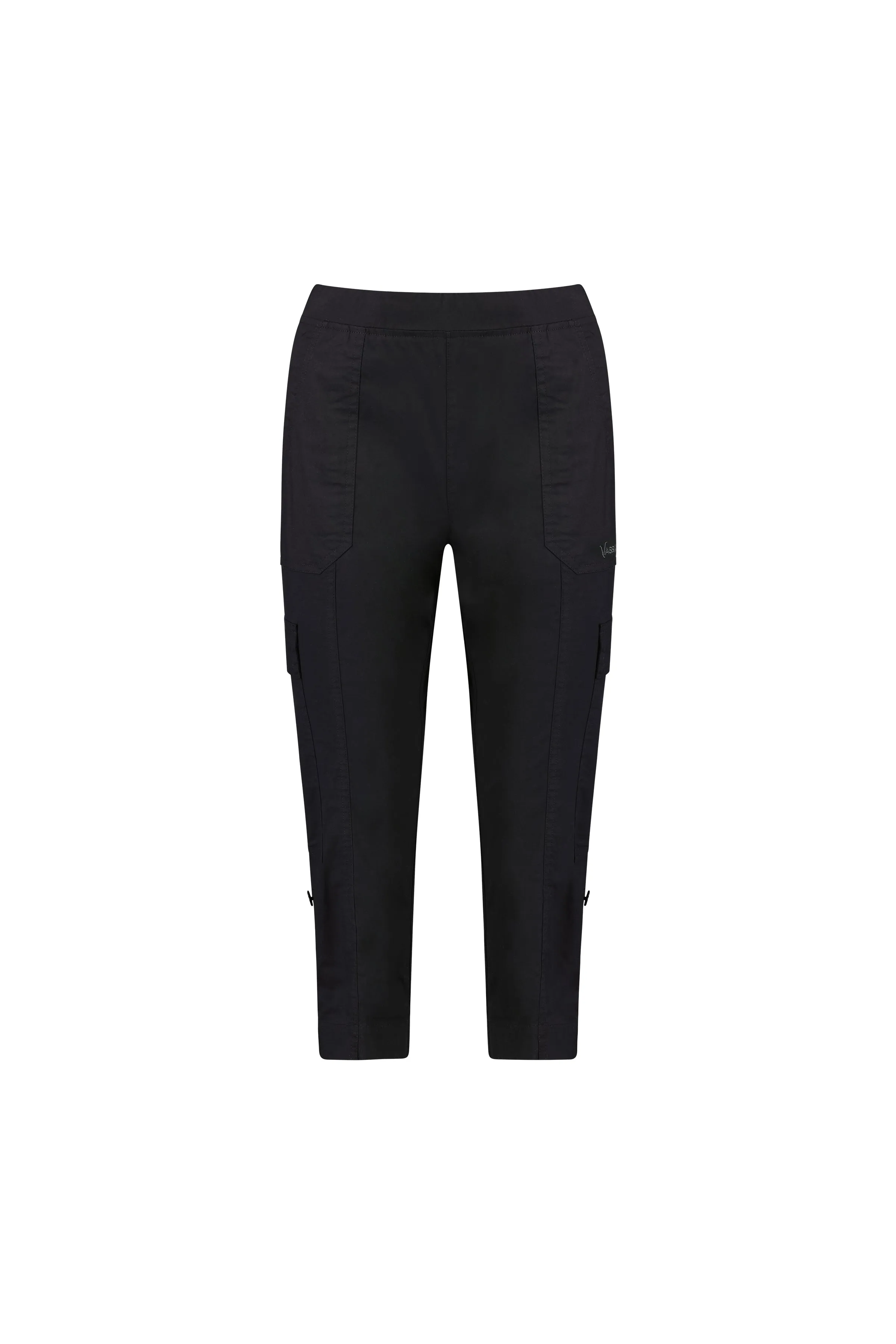 Poplin Pull On Cargo Pant - Black
