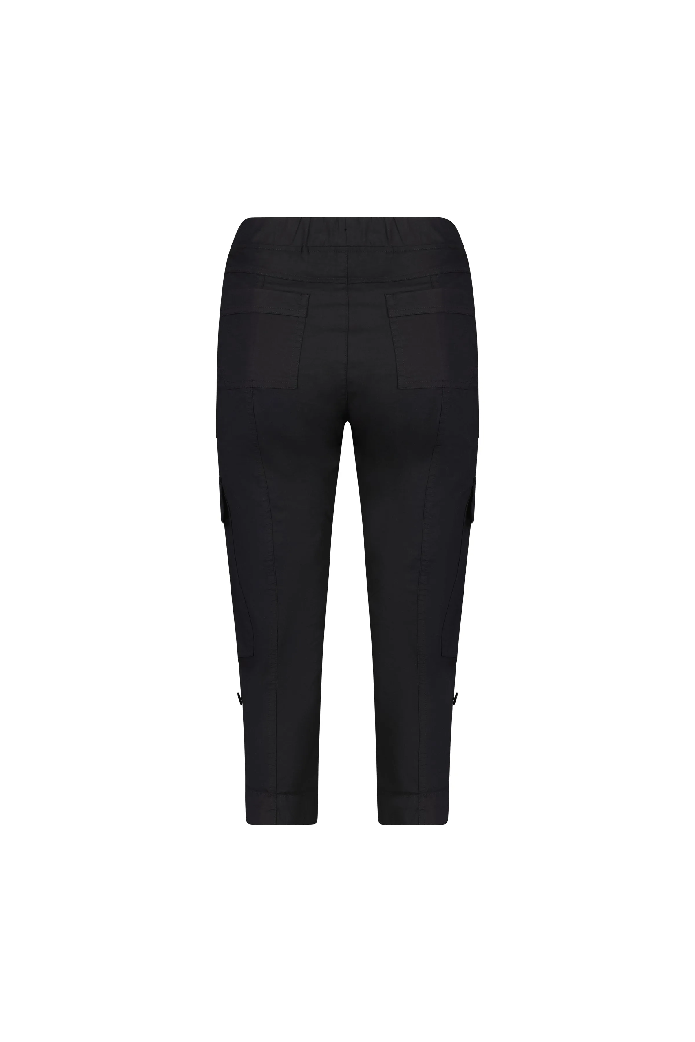 Poplin Pull On Cargo Pant - Black