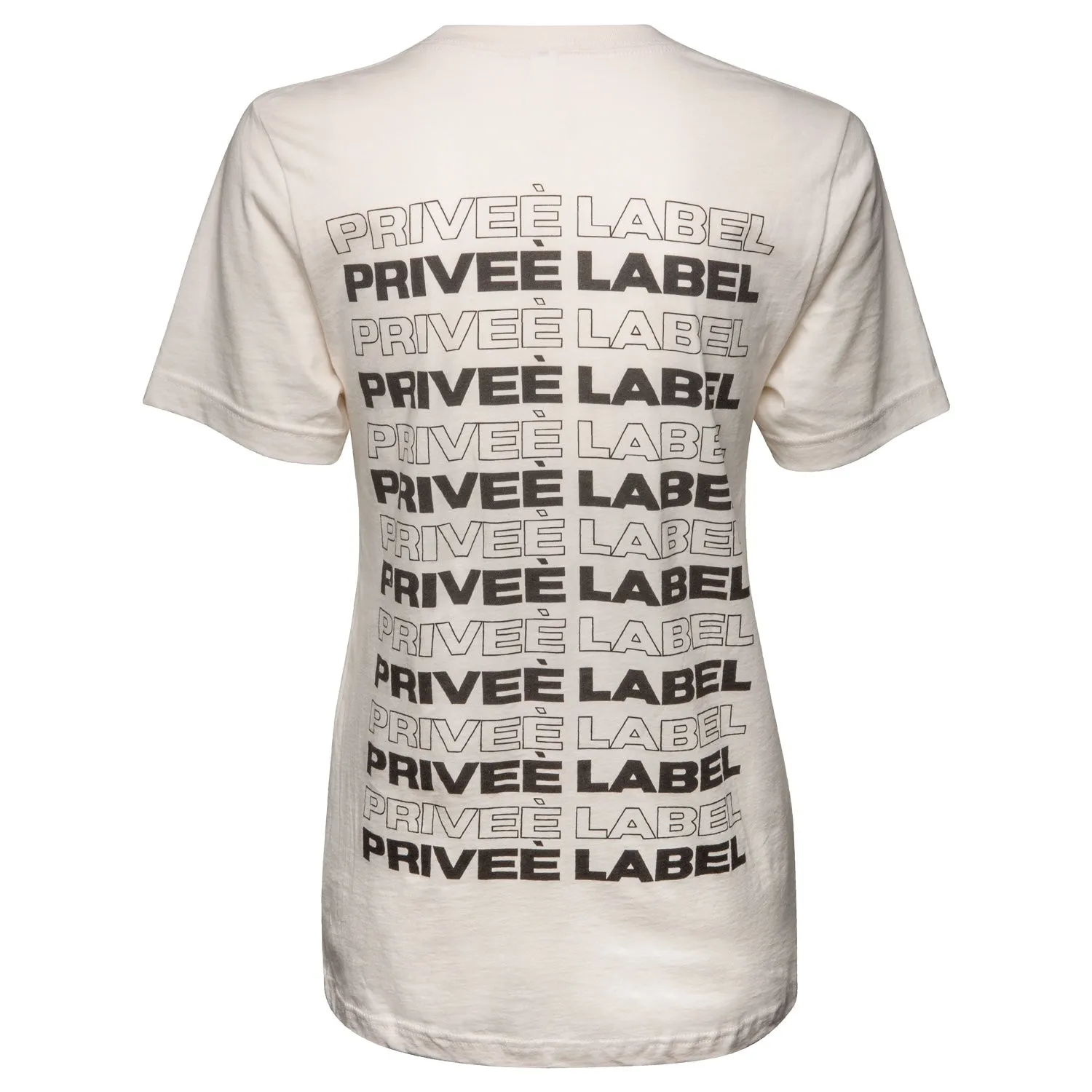 PRIVEE LABEL UNISEX  COLOR TEE -SOFT WHITE