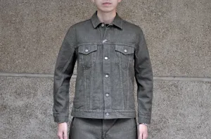 Pure Blue Japan 14oz Sashiko Type 3 Jacket (Olive)