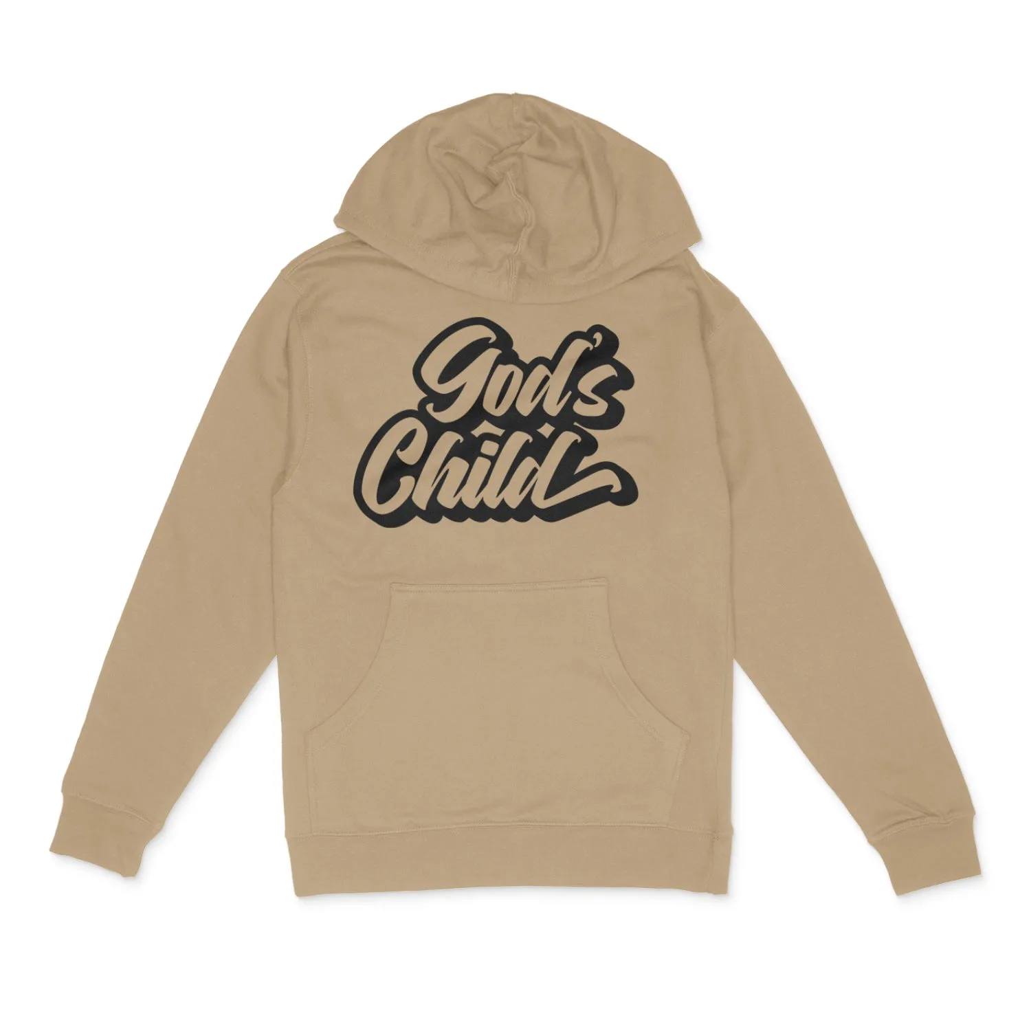 "God's Child Script" Hoodie (Sand)