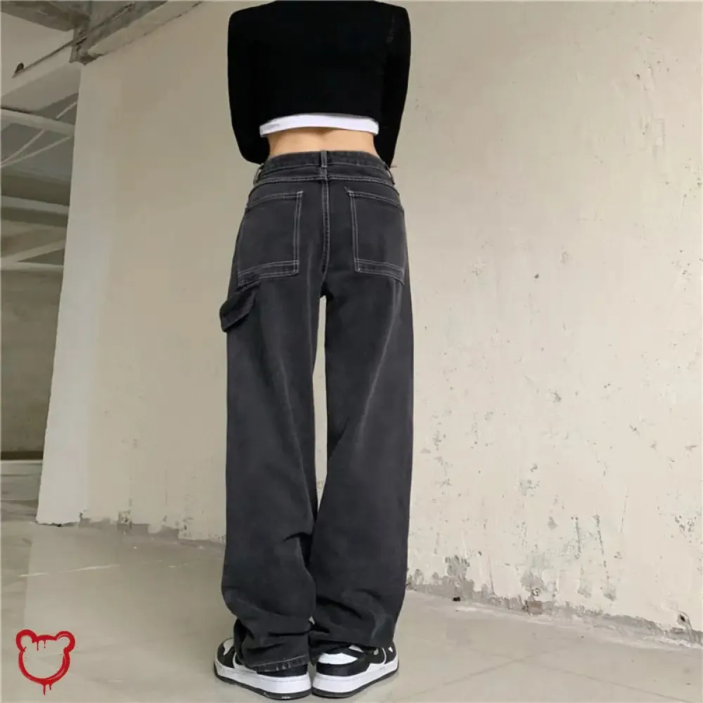 "Skeleton Baggy Denim"