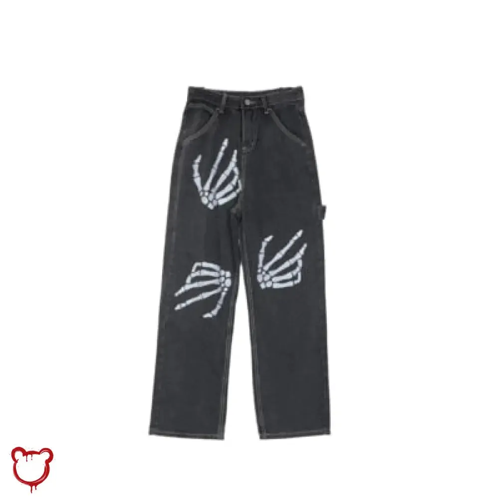 "Skeleton Baggy Denim"