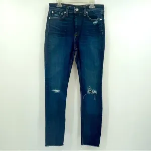 Rag &amp; bone Jeans Nina High Rise Ankle Skinny Blue 28