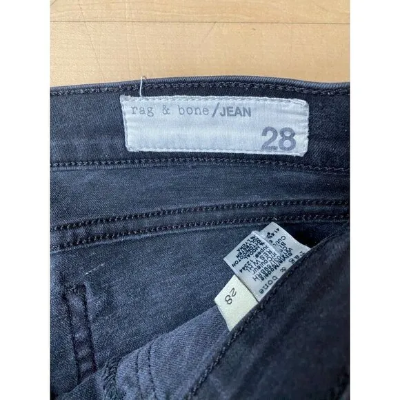 Rag and Bone jeans black distressed sz 28 womens