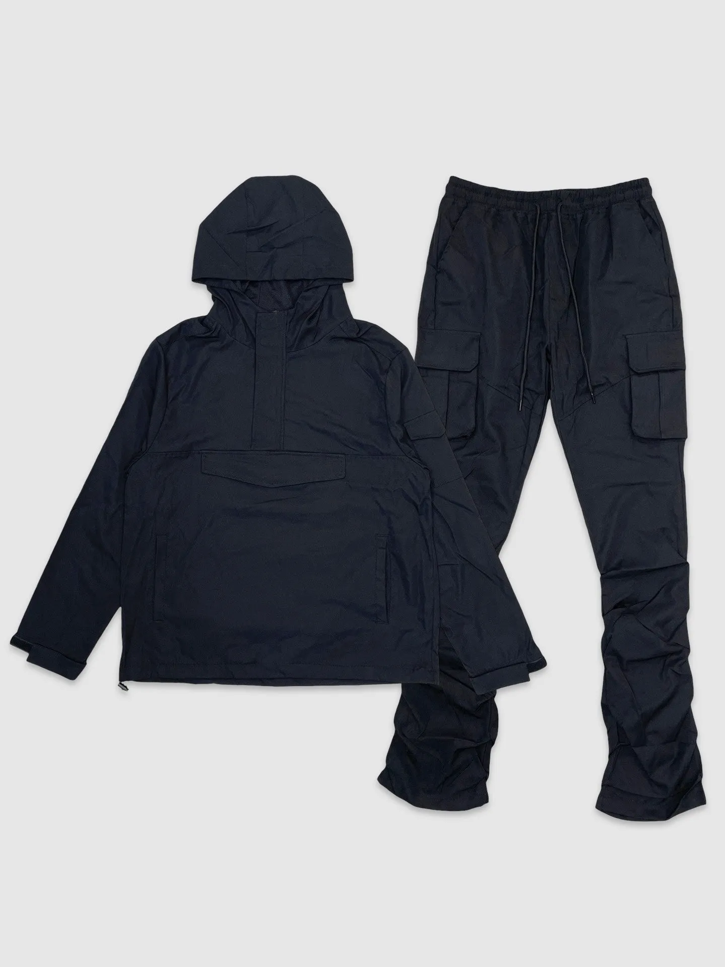 REB-100522SET-Anorak Jacket & Cargo Stack Pants Set