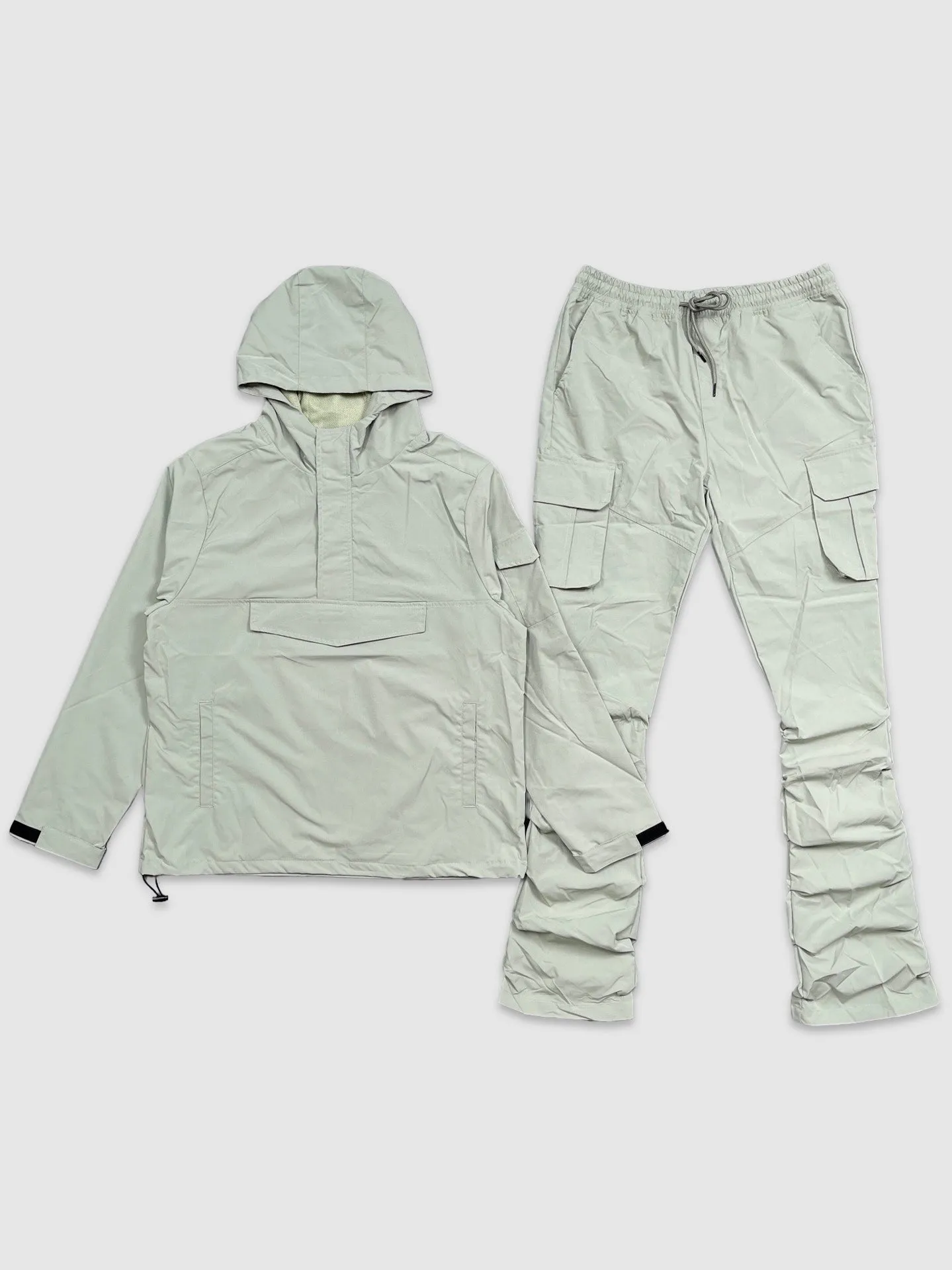 REB-100522SET-Anorak Jacket & Cargo Stack Pants Set