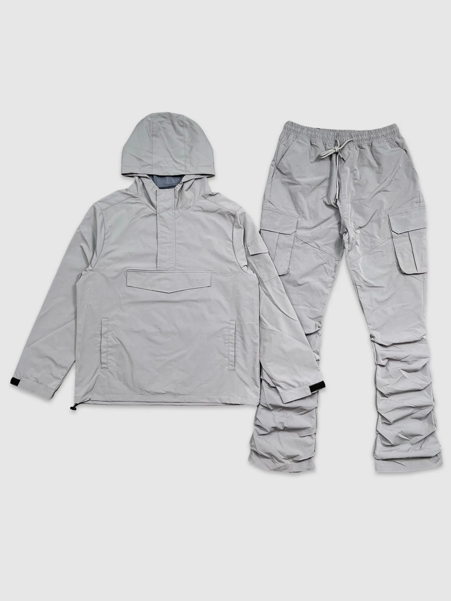 REB-100522SET-Anorak Jacket & Cargo Stack Pants Set